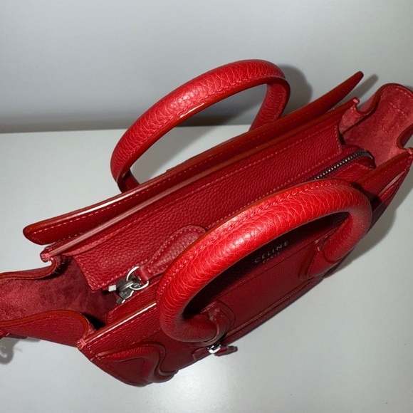 Celine Nano Luggage Tote — Pop Red - Picture 5 of 9